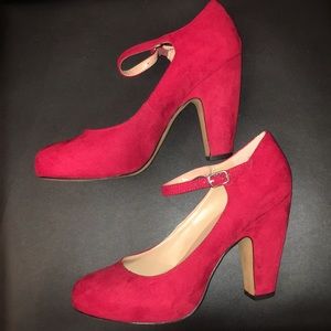 Crown Vintage—Red Mary Jane Heels